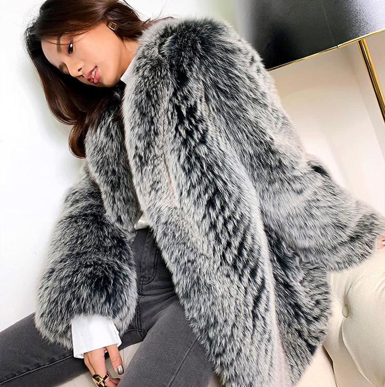 Black Frost Fox Fur Coat 0060-12