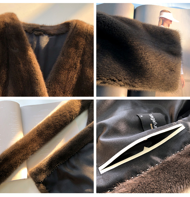 Belted Mink Fur Coat 0109-2