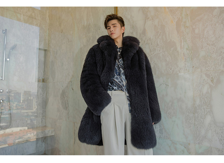 Men's Fox Fur Coat 0238-8