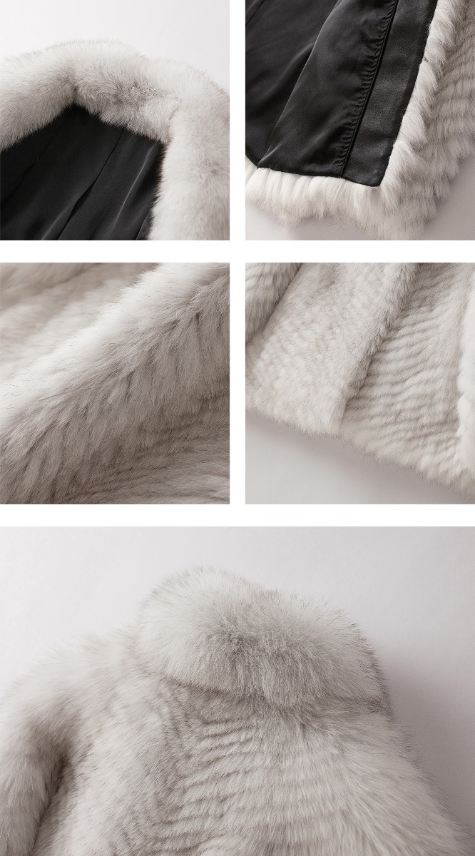 Men's White Fox Fur Coat 0244-5