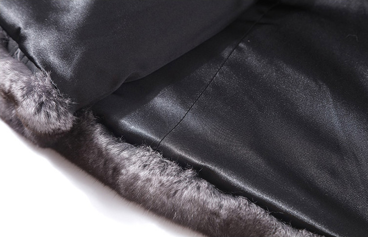 Mink Cashmere Coat with Chinchilla Fur Trim 0272-4