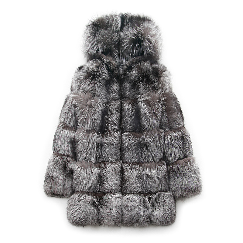 Silver Fox Fur Coat 254 Details 20