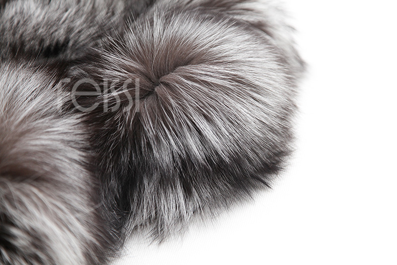Silver Fox Fur Coat 254 Details 22