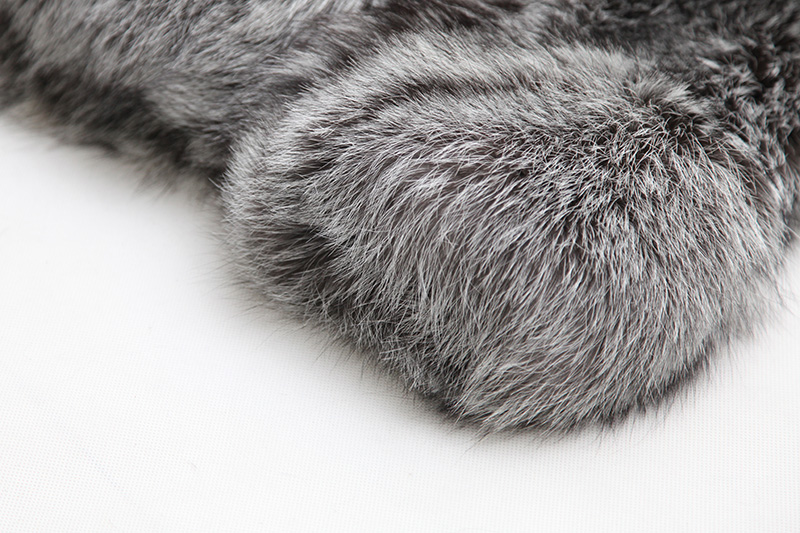 Cropped Silver Fox Fur Jacket 273 Details 10