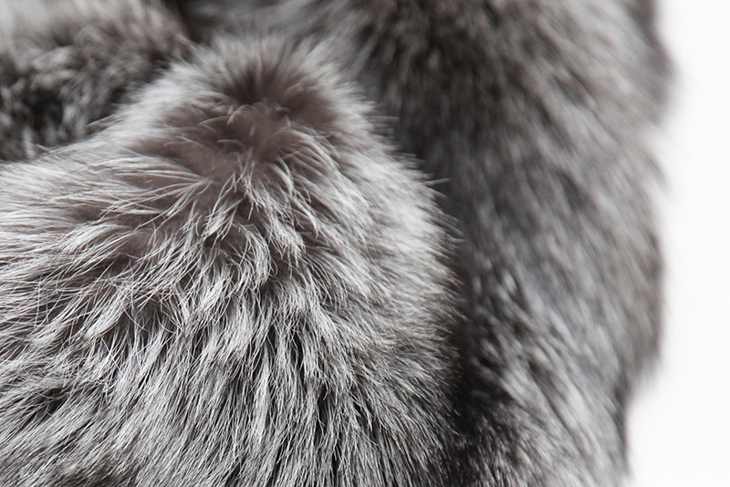 Cropped Silver Fox Fur Jacket 273 Details 9