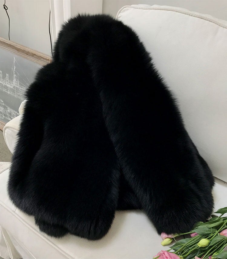 Fox Fur Coat-Black 279-1