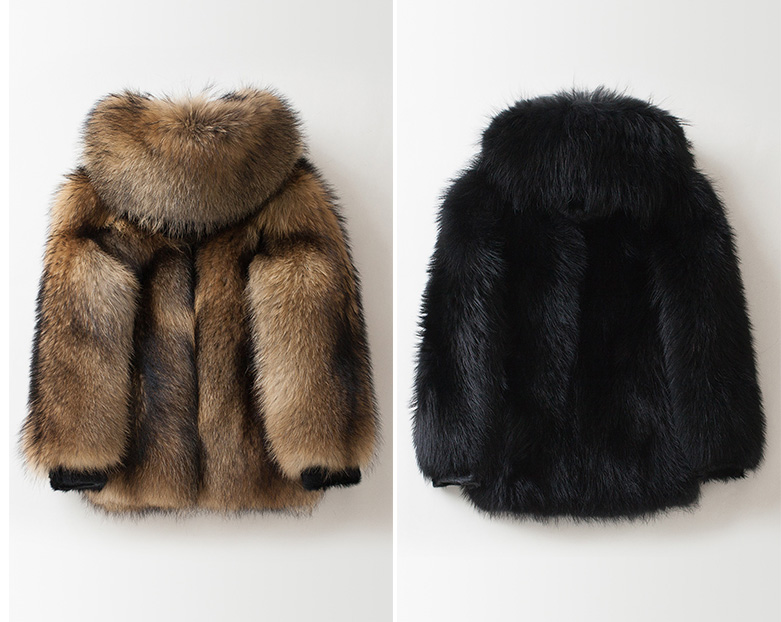 Men's Raccoon Fur Coat 355-3