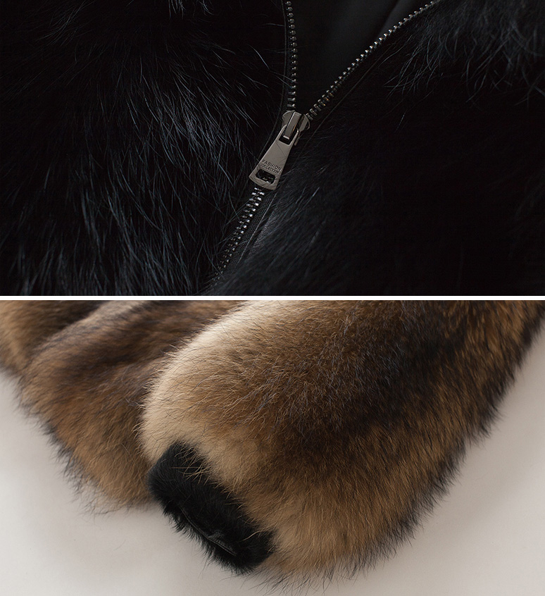Men's Raccoon Fur Coat 355-7
