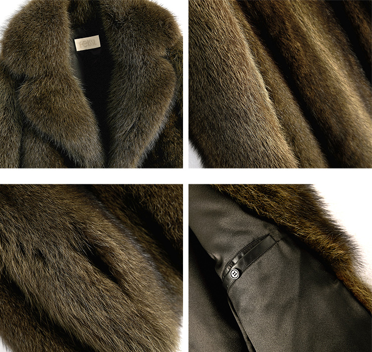 Men's Raccoon Fur Coat 383-4