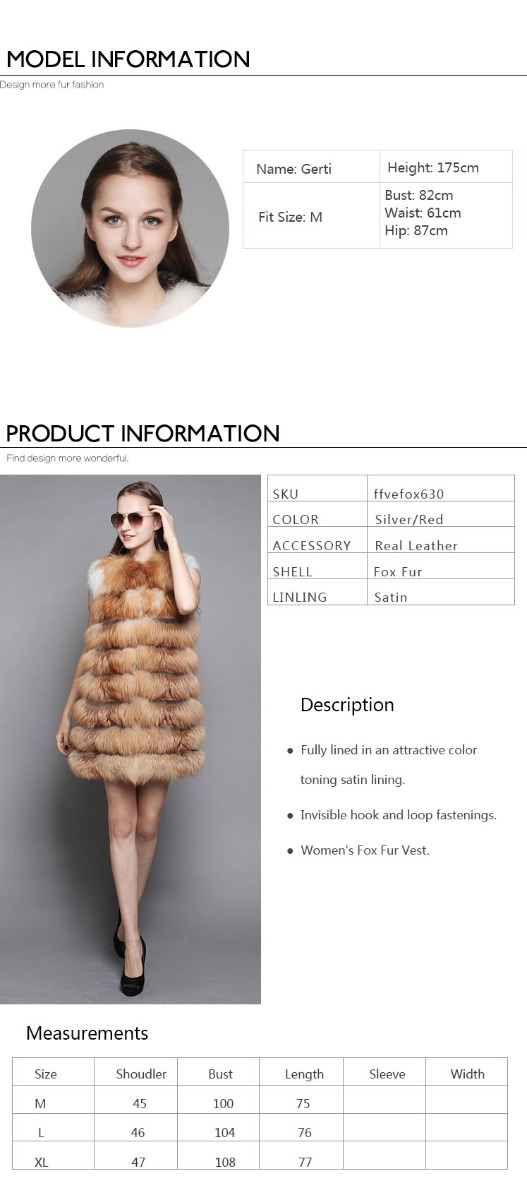 Women's Fox Fur Vest  631_02