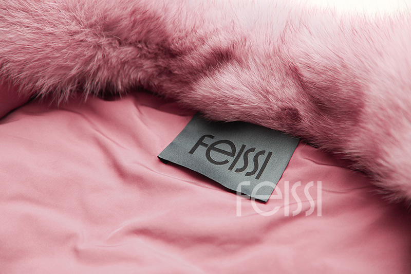 Fox Fur Jacket in Pink 986b-35