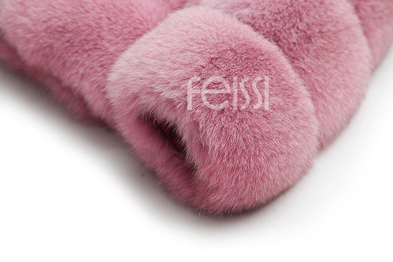 Fox Fur Jacket in Pink 986b-38