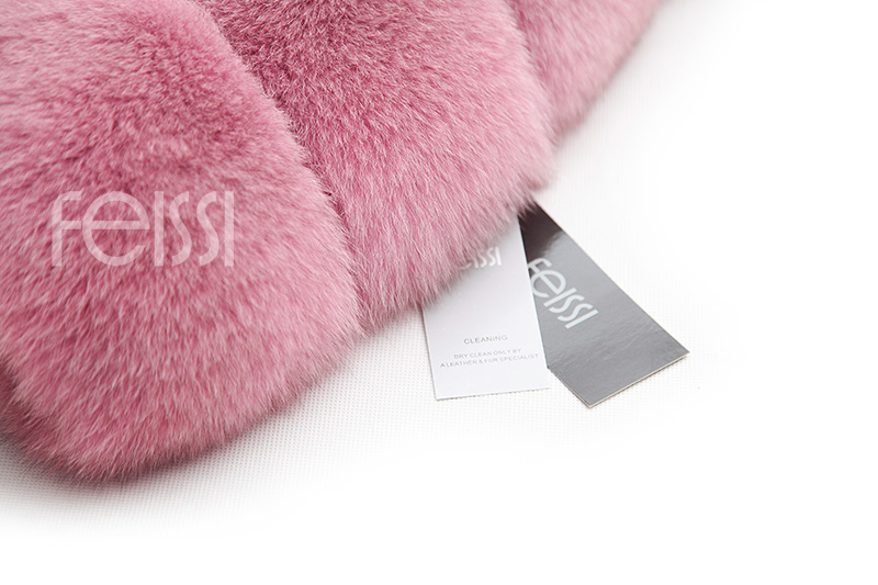 Fox Fur Jacket in Pink 986b-41