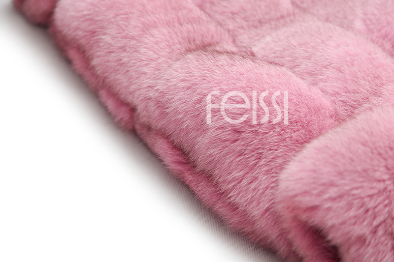 Fox Fur Jacket in Pink 986b-44