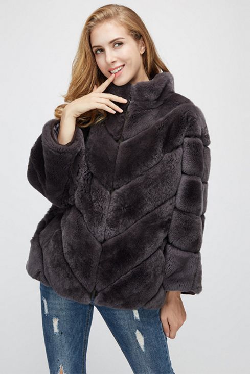 Batwing Rex Rabbit Fur Jacket