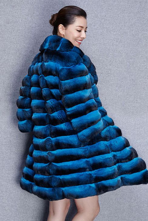 Full length chinchilla coat best sale