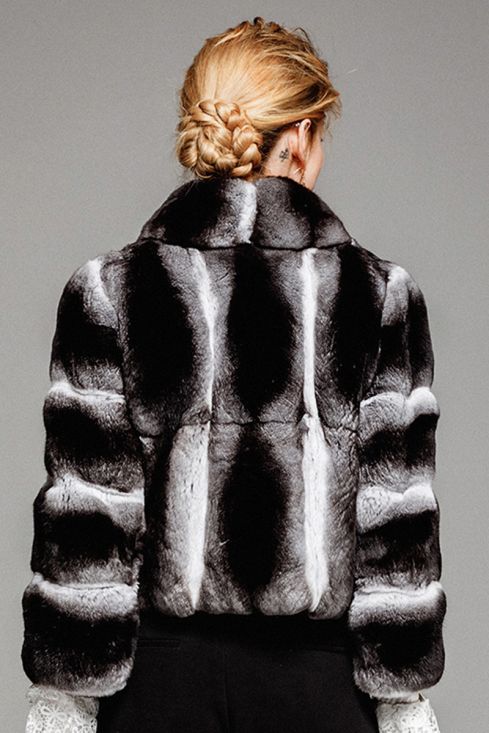 Chinchilla Fur Cropped Jacket