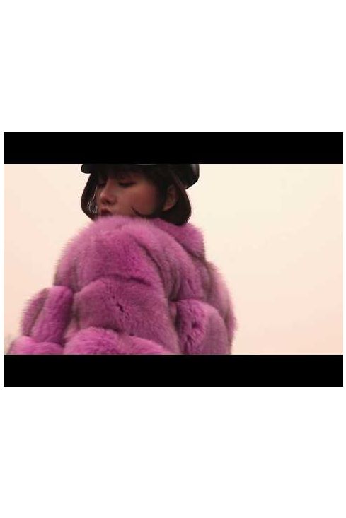 Fox Fur Jacket in Pink