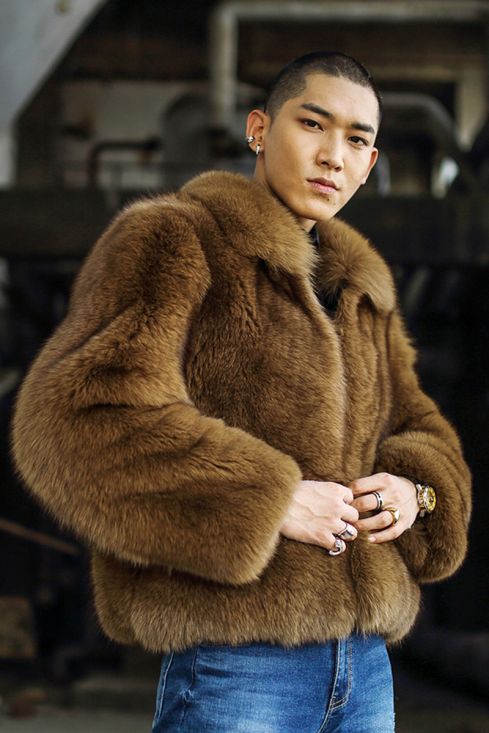 Fox fur bomber sales