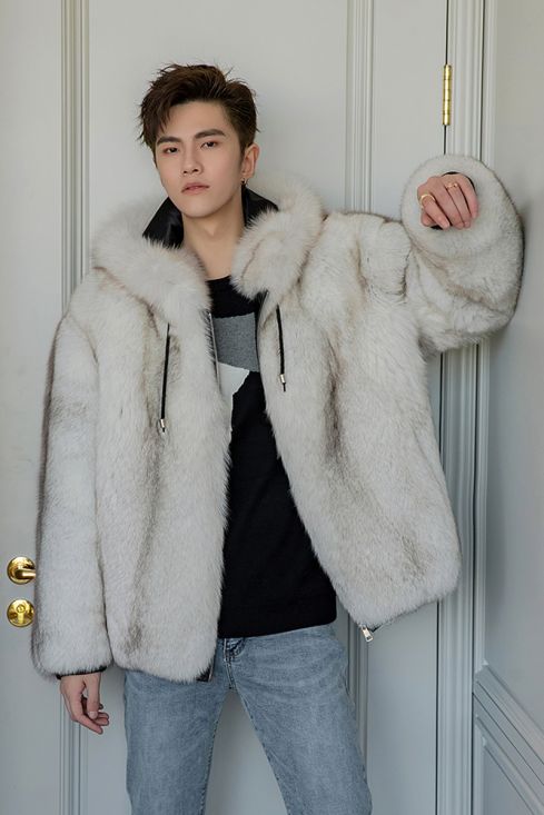 【SALE／37%OFF】 Men's Hooded Coat Fur Fox 小物