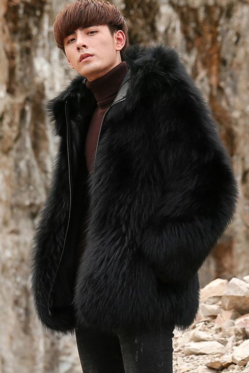 Raccoon skin coat top