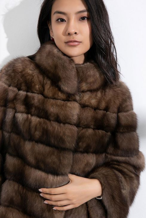 Sable fur collar sale