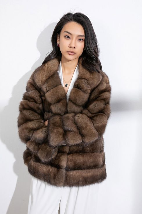 Enid Faux Fur Shawl Collar Jacket-Sunfere