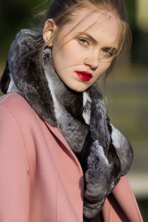 Chinchilla Fur Wrap Scarf Muffler