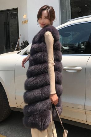 Fox Fur Long Vest