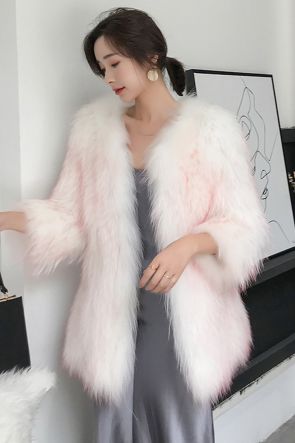 Knitted Raccoon Fur Jacket