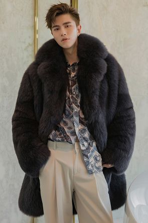 Men's Fox Fur Coat