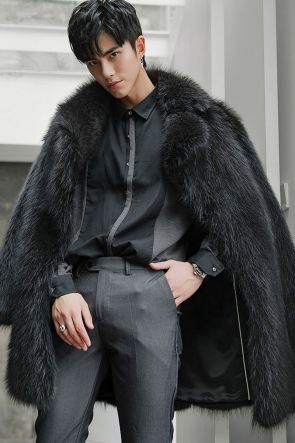 Men's Raccoon Fur Coat