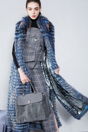 Silver Fox Fur Long Vest