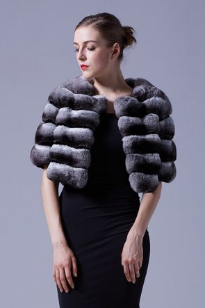 Chinchilla Fur Bolero Cape