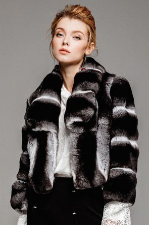 Chinchilla Fur Cropped Jacket