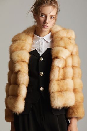 Cropped Sable Fur Jacket