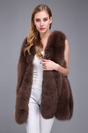 Fox fur vest on sale