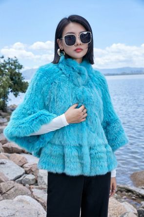 Knitted Sable Fur Cape