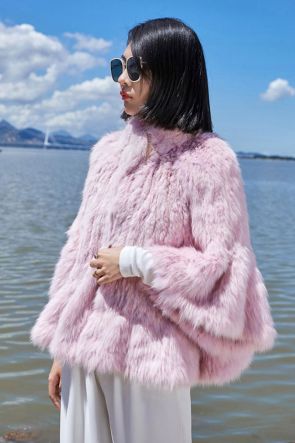 Knitted Sable Fur Cape