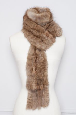 Knitted Sable Fur Scarf