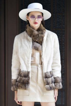 Mink Fur Jacket with Sable Fur Trim