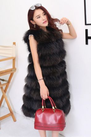 3/4 Length Raccoon Fur Vest