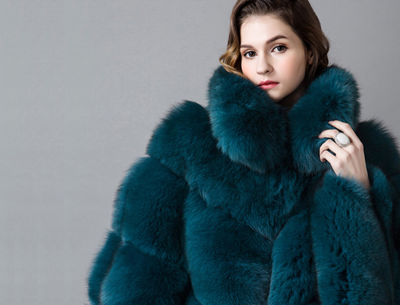 Fox Fur Poncho Coat