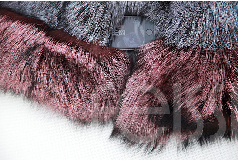 Two-tone Silver Fox Fur Cropped Jacket 0006-19