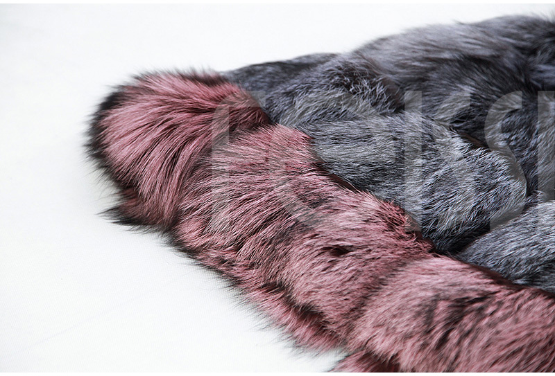 Two-tone Silver Fox Fur Cropped Jacket 0006-23