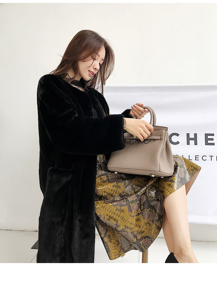 Mink Fur Long Coat 0028-8