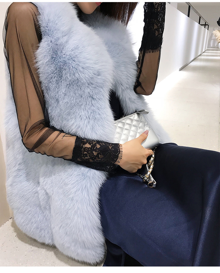 Fox Fur Vest with Mink Fur Back 0040-4