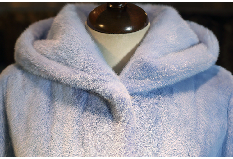 Hooded Mink Fur Coat 0048-4