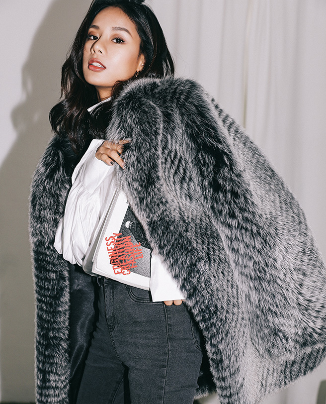 Black Frost Fox Fur Coat 0060-5