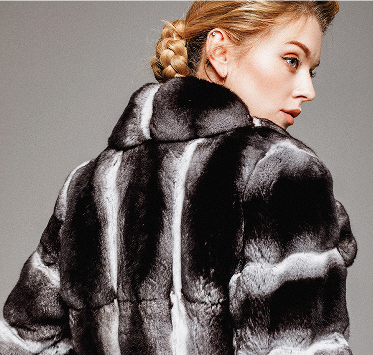 Chinchilla Fur Cropped Jacket 0061-2
